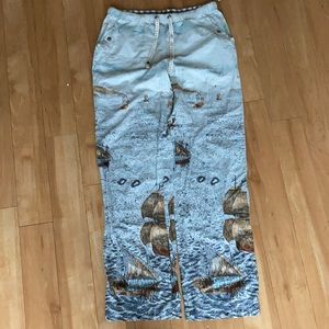 LILKA ANTHROPOLOGIE PAJAMA PANTS BOAT XS